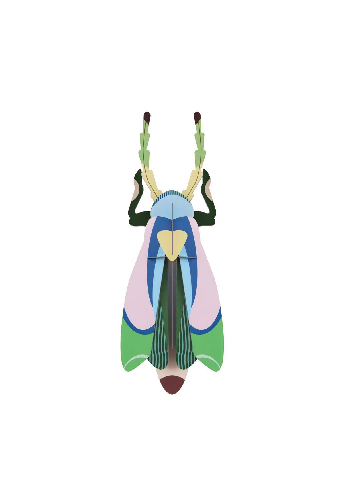 WANDDEKO Smaragdkäfer 7/33 cm - Multicolor, Wellpappe (7/33/13cm) - Studio Roof