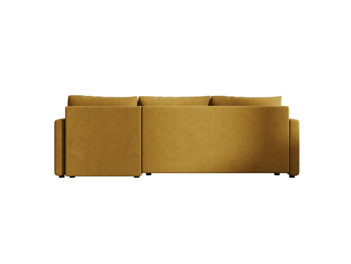 ECKSOFA MOS L BIS Itaka 33 Rechts mit Schlaffunktion - Currygelb, Textil (220/143cm) - Bedante