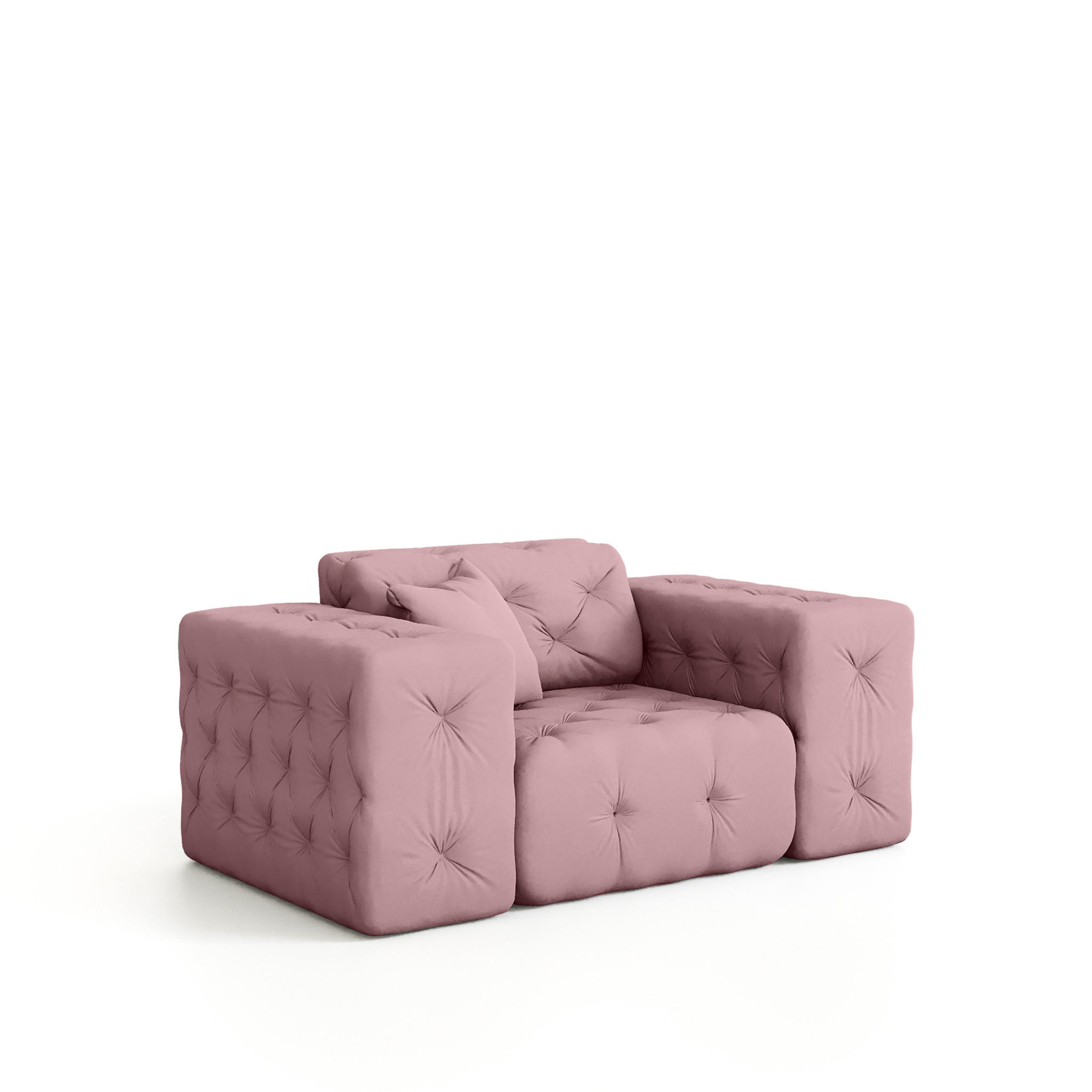 SESSEL Chantal - Pink, Holzwerkstoff/Textil (121/78/96cm) - Fun Möbel