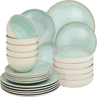 TAFELSERVICE Mare, ineinander stapelbar, Mint - Mintgrün, Keramik (26.5/2.5/26.5cm) - tectake