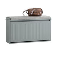 SCHUHBANK Hellgrau - Hellgrau, Holzwerkstoff (80/45/26cm) - SoBuy