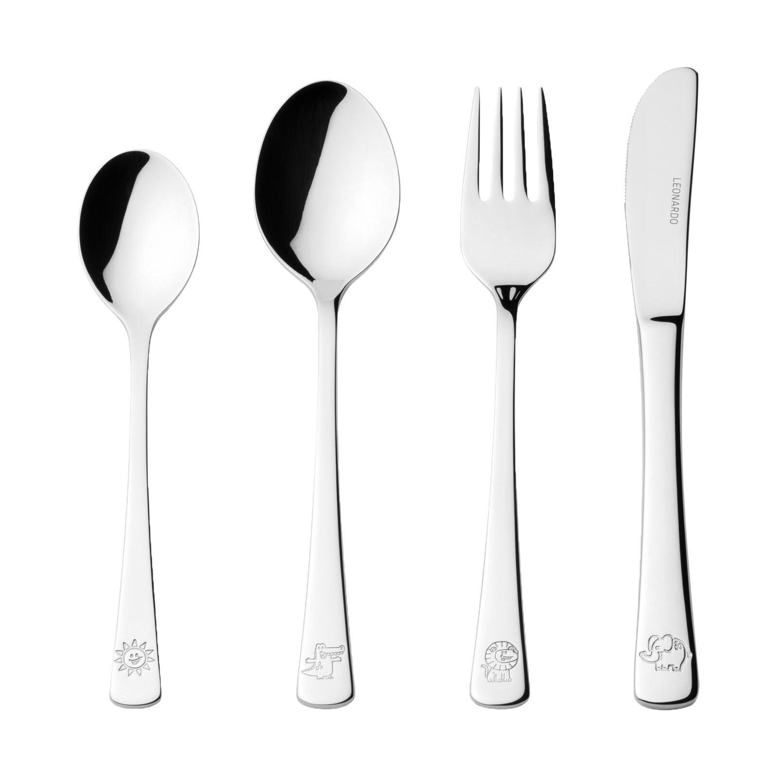 KINDERBESTECK Bambini silber 4-tlg. - Silberfarben, Metall - Leonardo Living