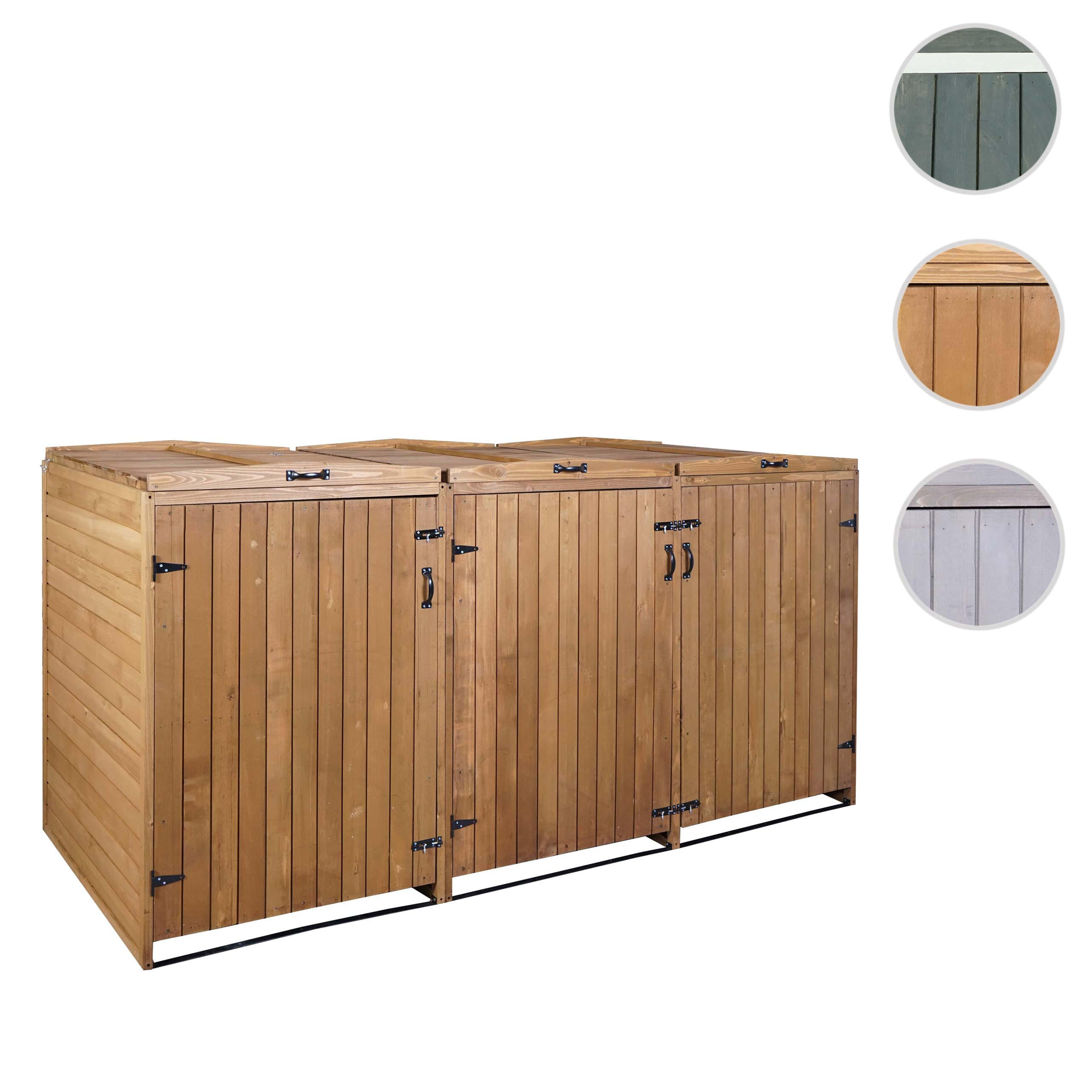 3ER-/6ER-MÜLLTONNENVERKLEIDUNG Braun - Braun, Holz (237/126/98cm) - MCW