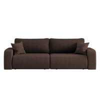 SCHLAFSOFA MILANO und Bettkasten Stoff Poso Braun - Braun, Holz (246/83/98cm) - Kaiser Möbel
