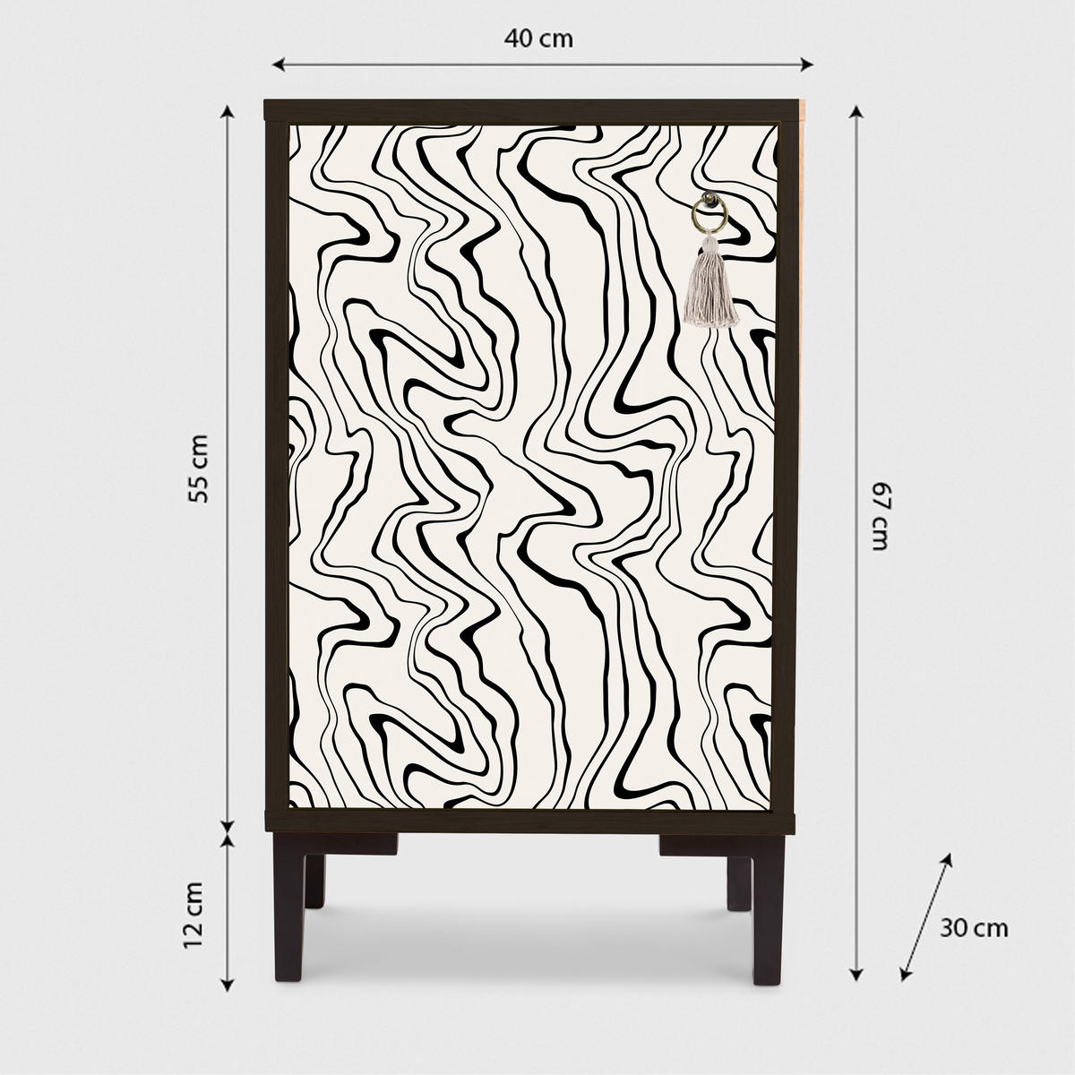 NACHTTISCH aus MDF mit PARADISE - Grün, Holzwerkstoff (30/65/40cm) - RNT By Really Nice Things