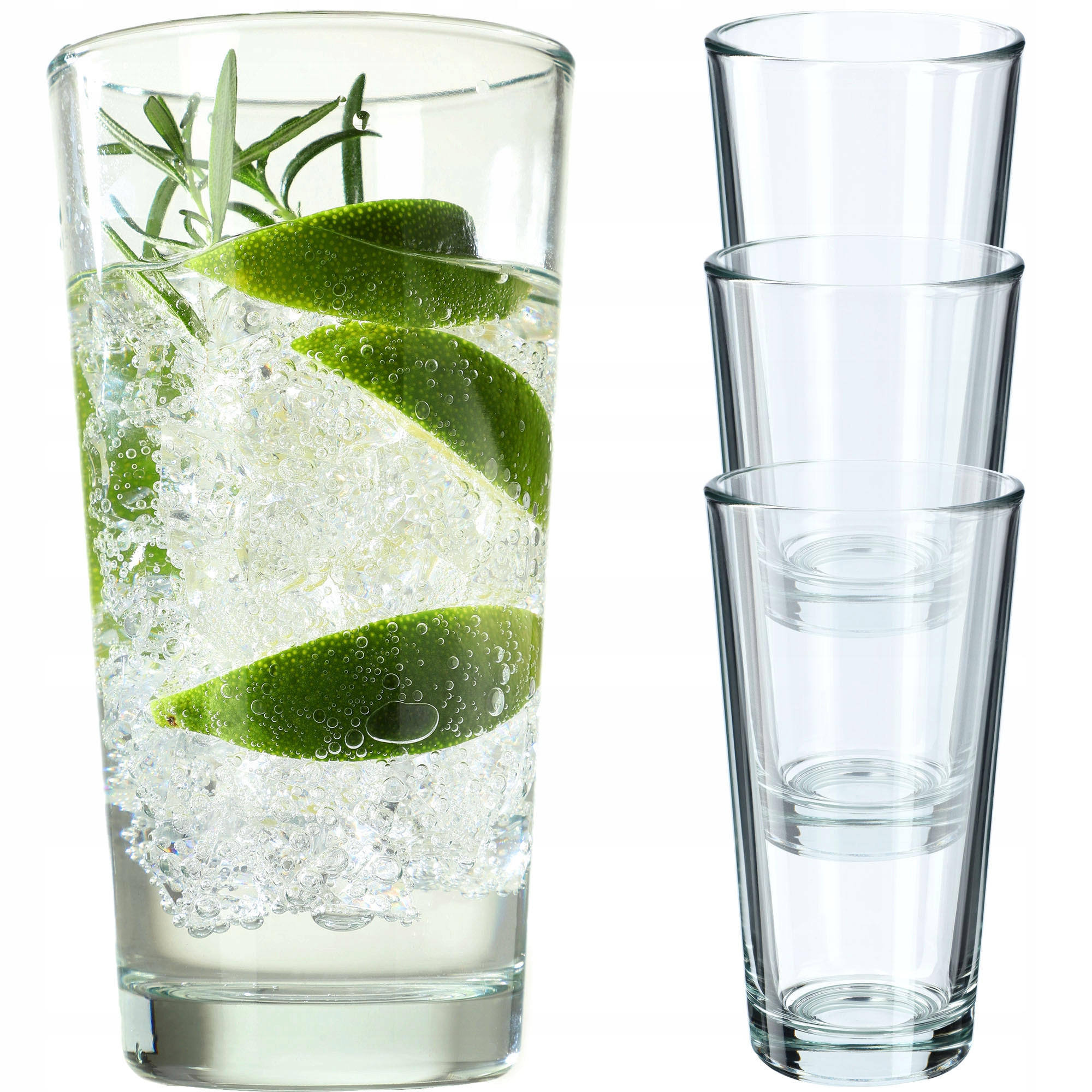 KADAX 4x Gläser 340ml für Getränke Getränke Wasser Glas Set Set - Transparent, Glas (0.34L) - KADAX