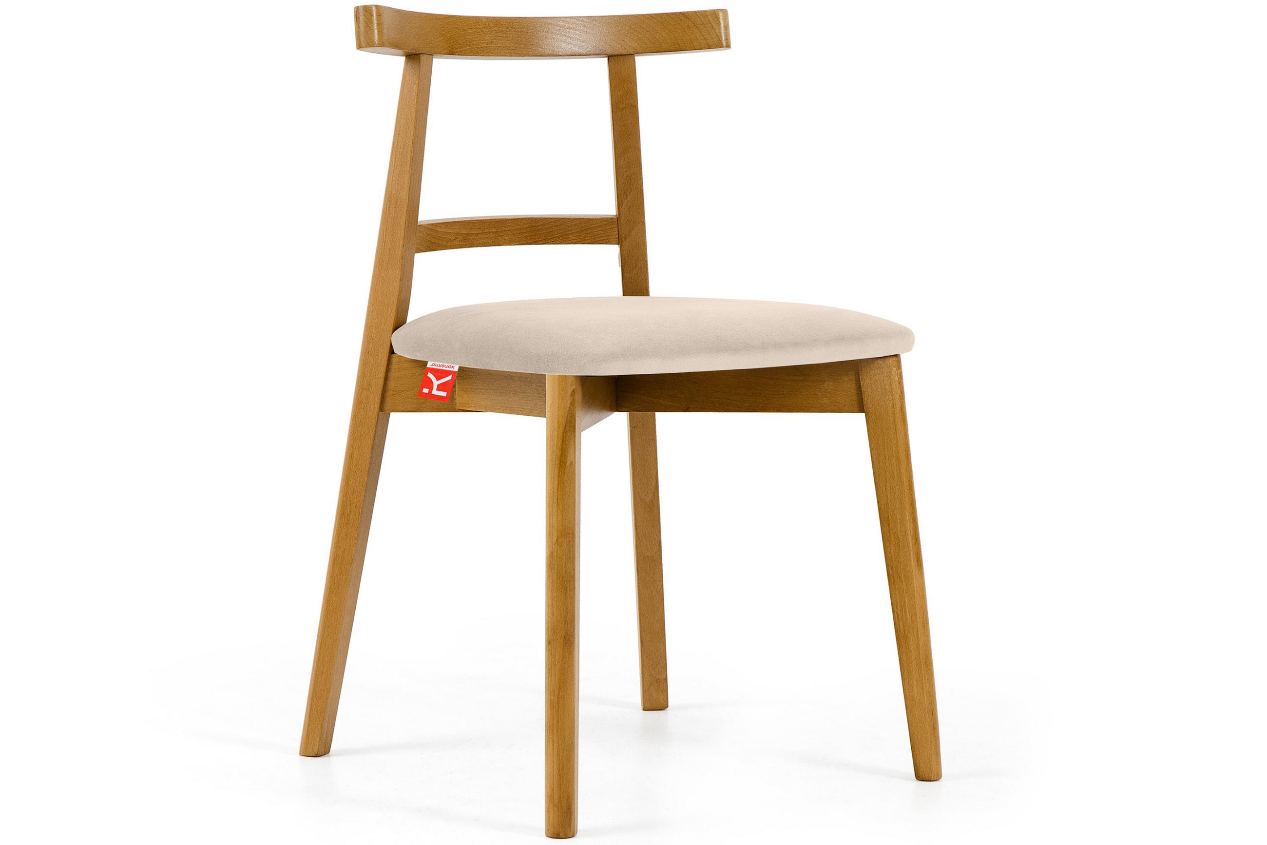 ESSTISCHSTÜHLE LILIO 2 St Vintage, Creme / hell Eiche - Hellbraun/Eichefarben, Holz/Textil (47/76/45cm) - KONSIMO®