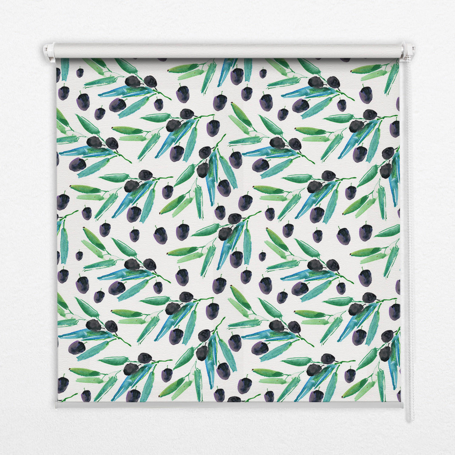 INNENROLLO - Fensterrollo - Rollo - 100x140 cm - Blätter und Pflaumen - Violett, Kunststoff (100/140/0.5cm) - TULUP