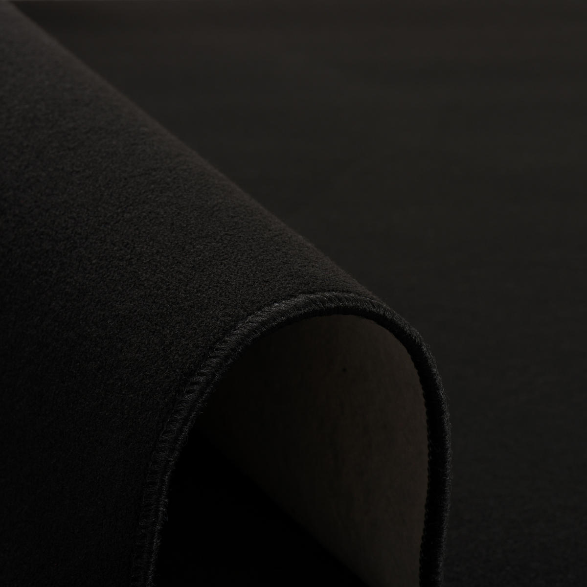 BASIC VELOURS TEPPICH CARLA - Schwarz, Textil (100/100cm) - Snapstyle