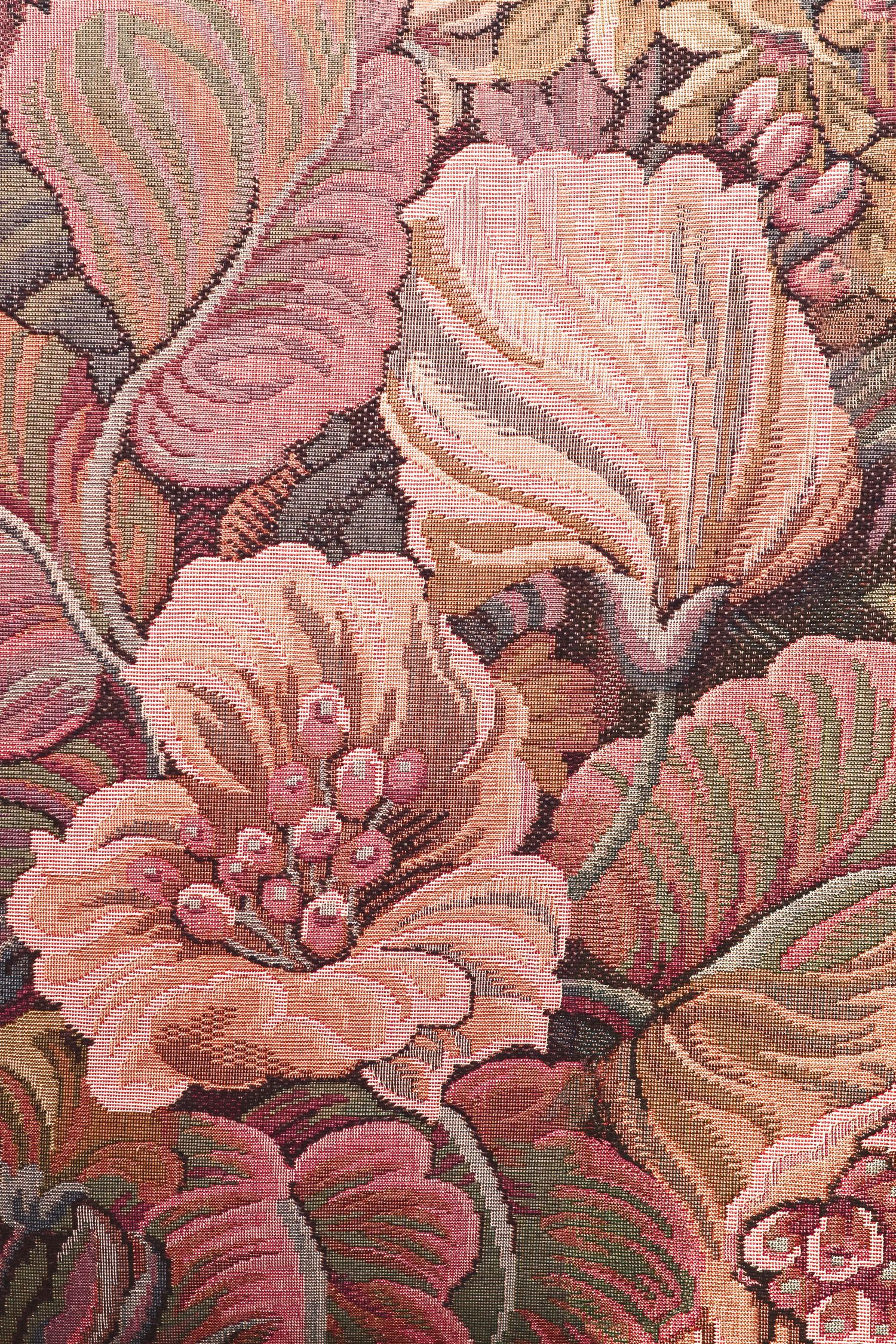 FOTOTAPETE gesticktes Blumenmuster 186 x 279 cm - Pink, Papier (186/279cm) - ESTAhome