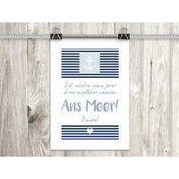 POSTER DIN A4 21x29,7 cm Meer Spruch maritim - Blau, Papier (21/29.7/2cm) - artissimo