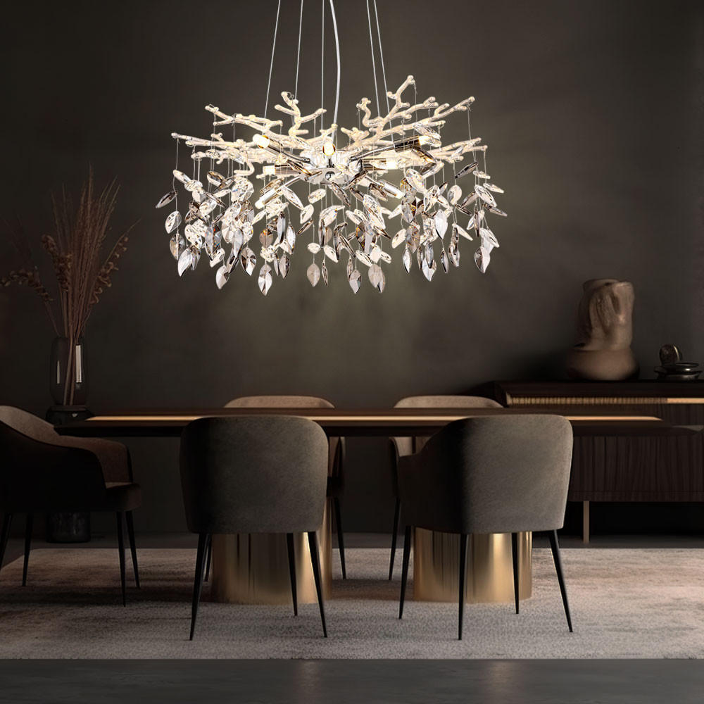 LED HÄNGELAMPE Metall Silber - Silberfarben, Glas (61/61/120cm) - Globo Lighting