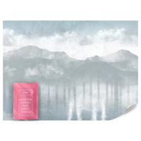 FOTOTAPETE Neblige blaue Landschaft Berge 350x256 - Blau/Weiß, Papier (350/256cm) - Muralo