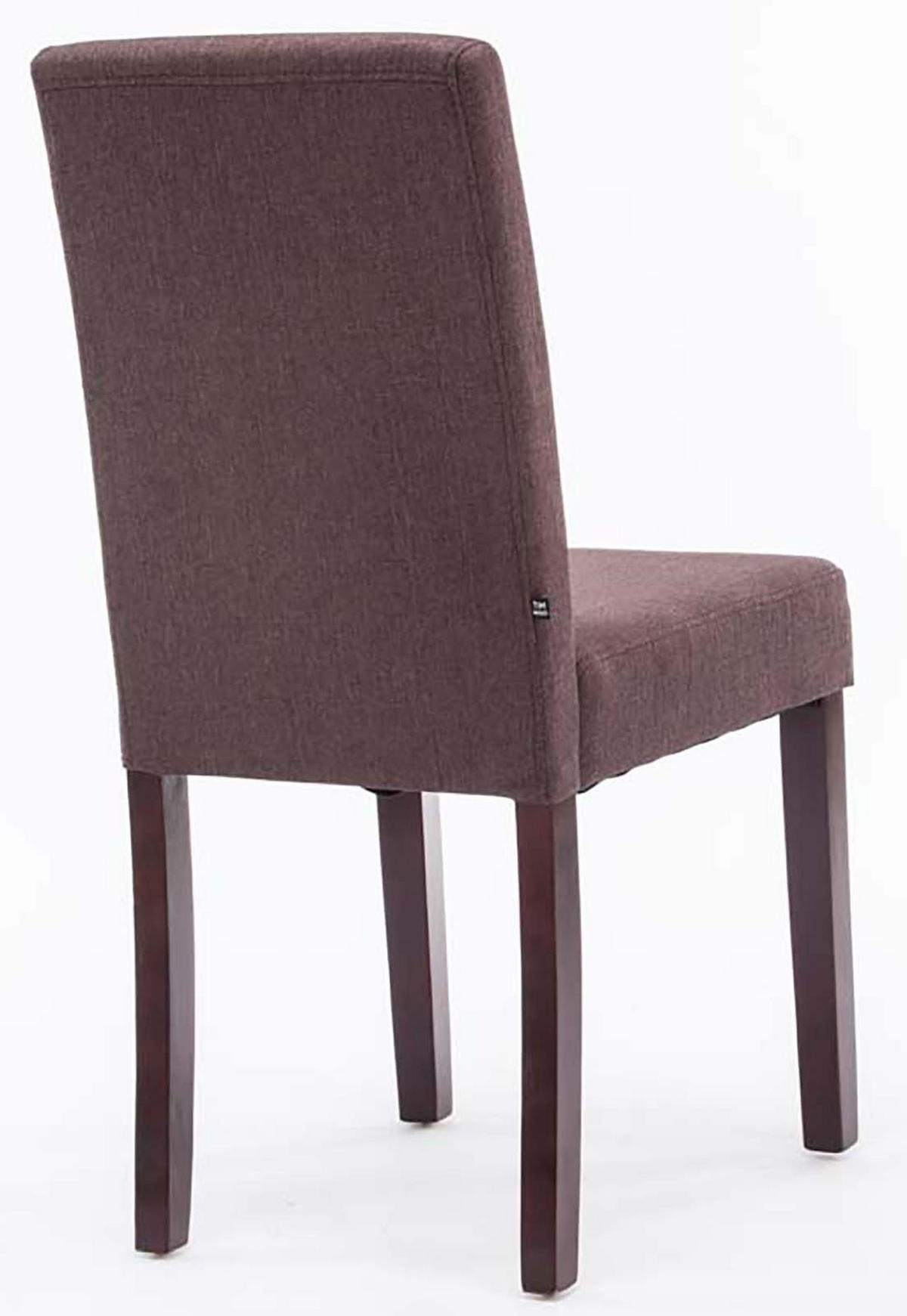 STUHL 4er Set Stoff braun - Braun/Cappuccino, Holz/Textil (41/91/47cm) - CLP