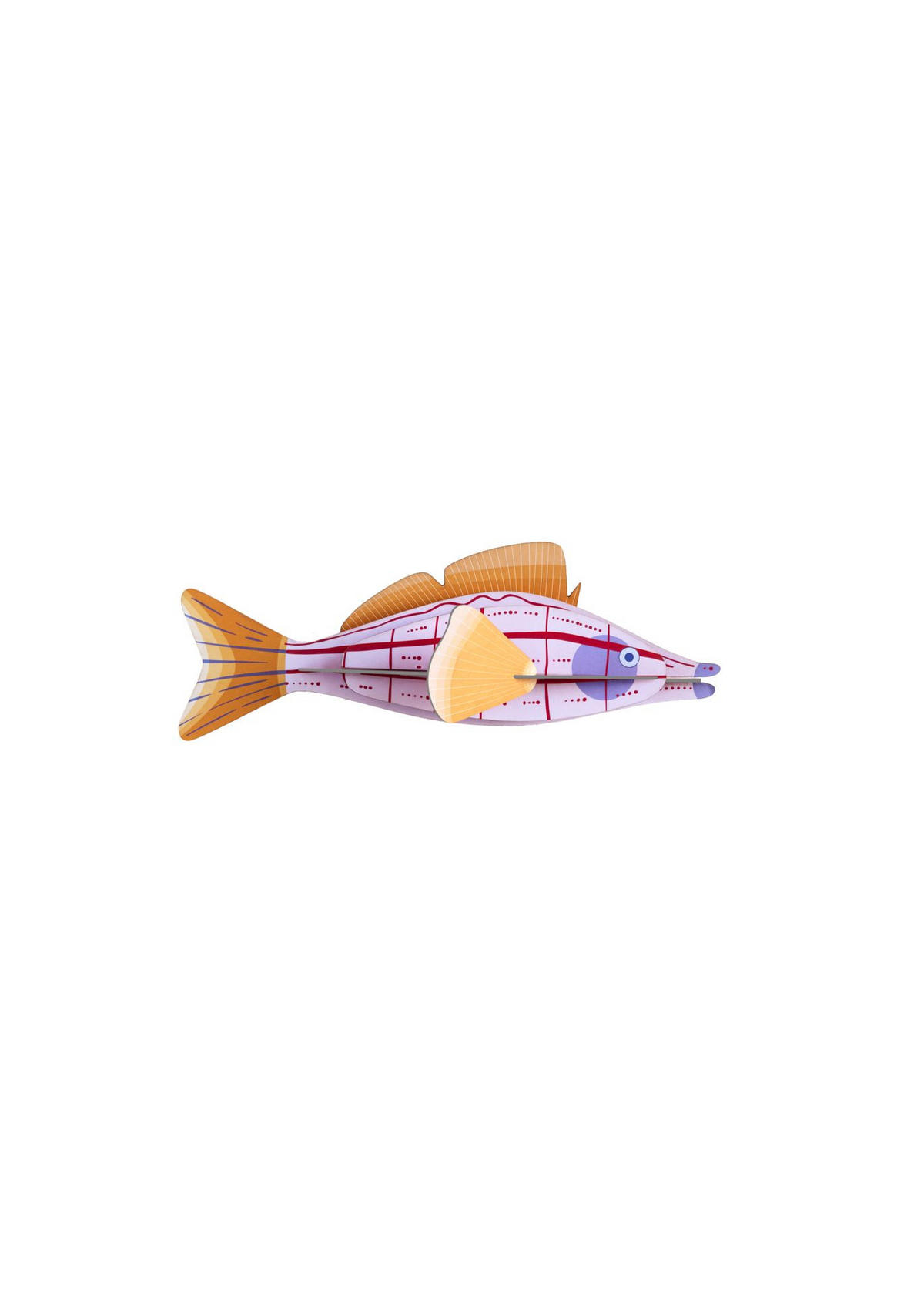 WANDDEKO Kreativer Fisch 8/8.5 cm - Multicolor, Wellpappe (8/8.5/26cm) - KUNSTLOFT