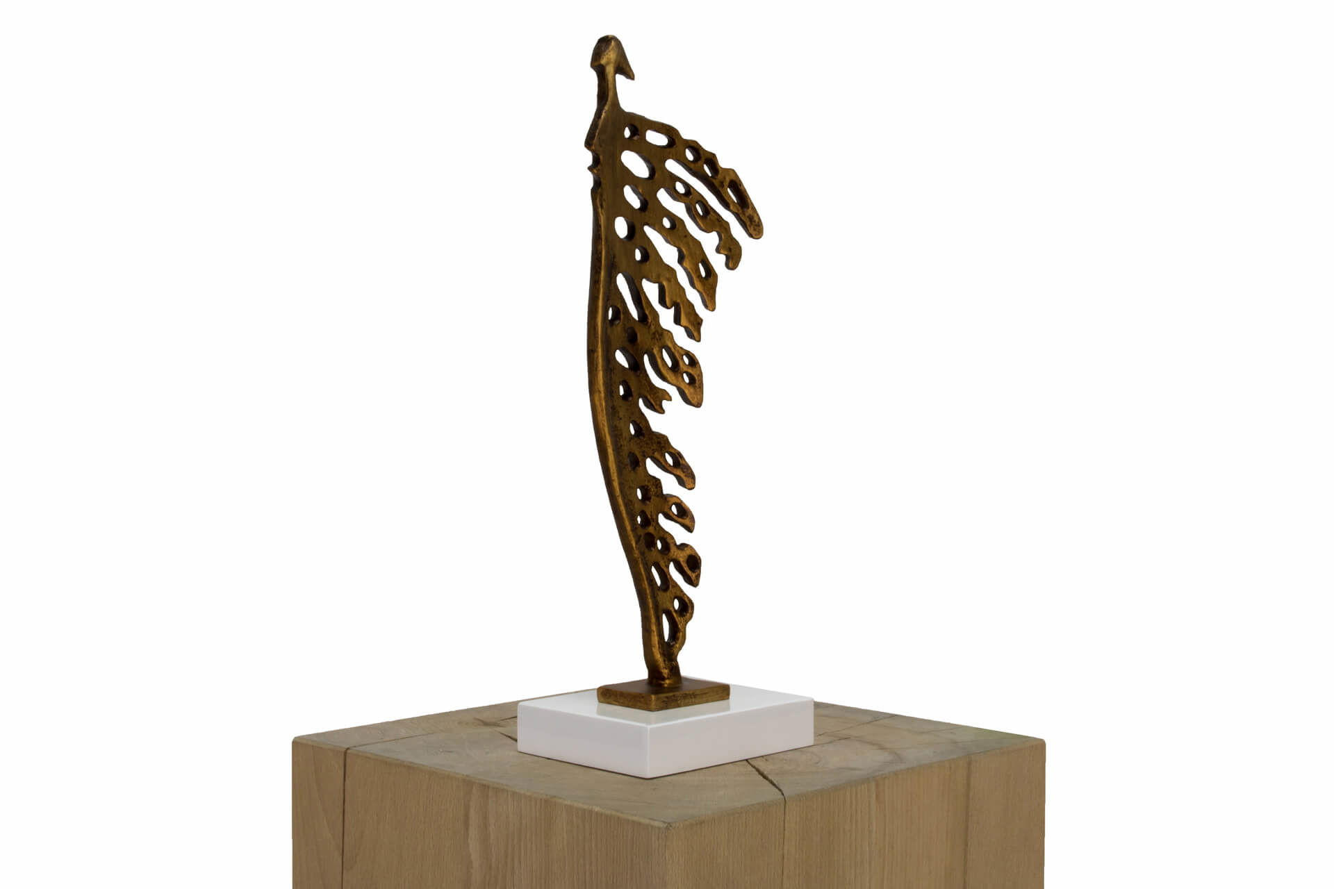 SKULPTUR Kupfer 13/39 cm - Kupferfarben, Stein (0.7/39/9cm) - KUNSTLOFT