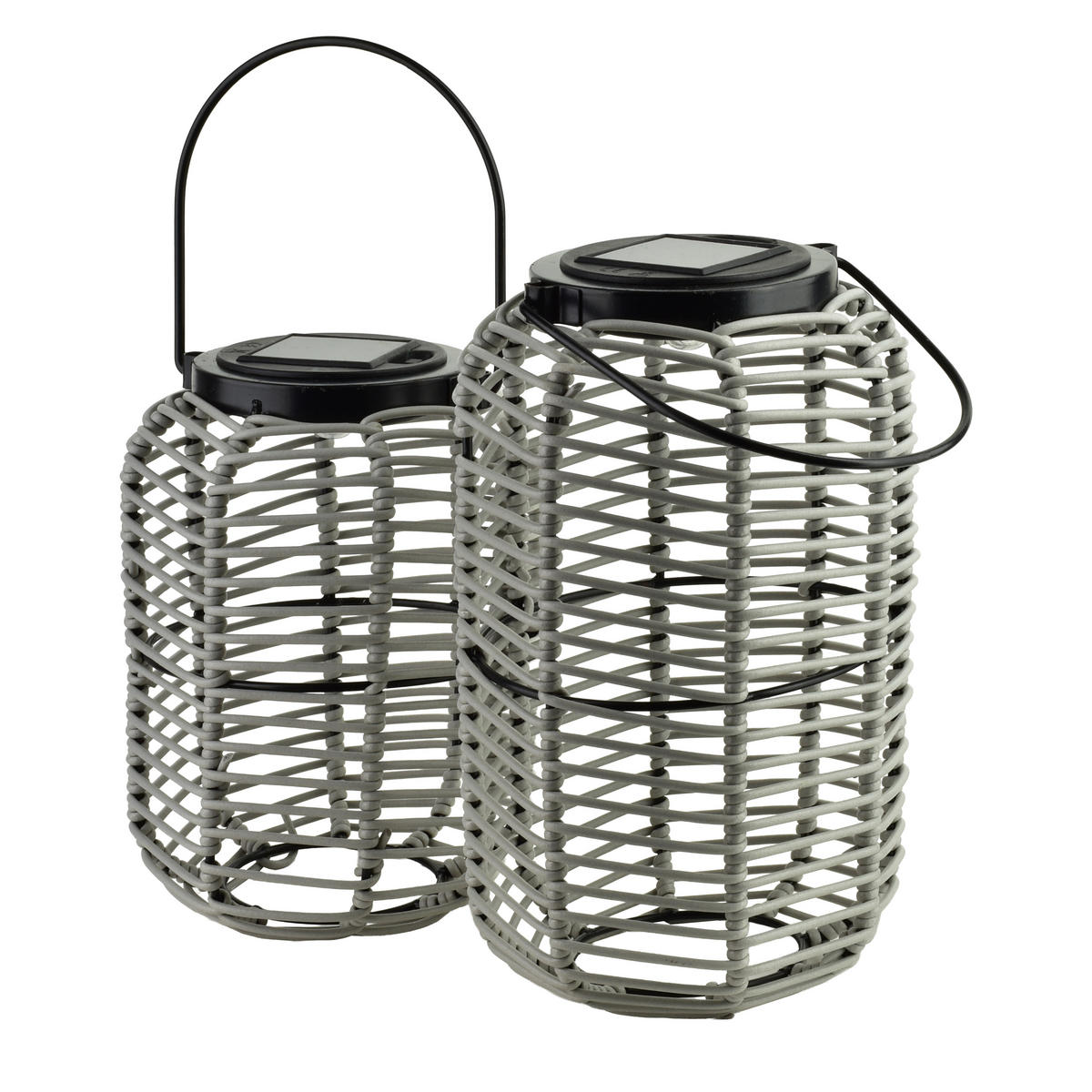 LATERNE Sokke grau 15/15/31 cm Kunstoff - Grau, Kunststoff (15/31/15cm) - Mondex