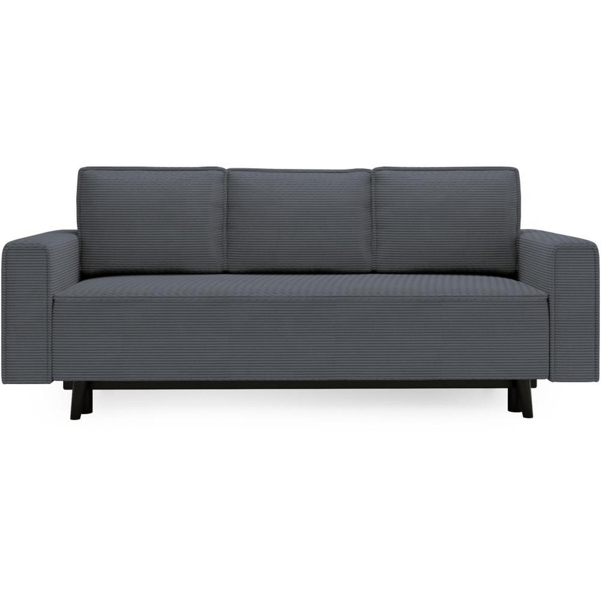 3-SITZER SOFA Monte mit Schlaffunktion grun - Grau, Textil (225/73/95cm) - Beautysofa
