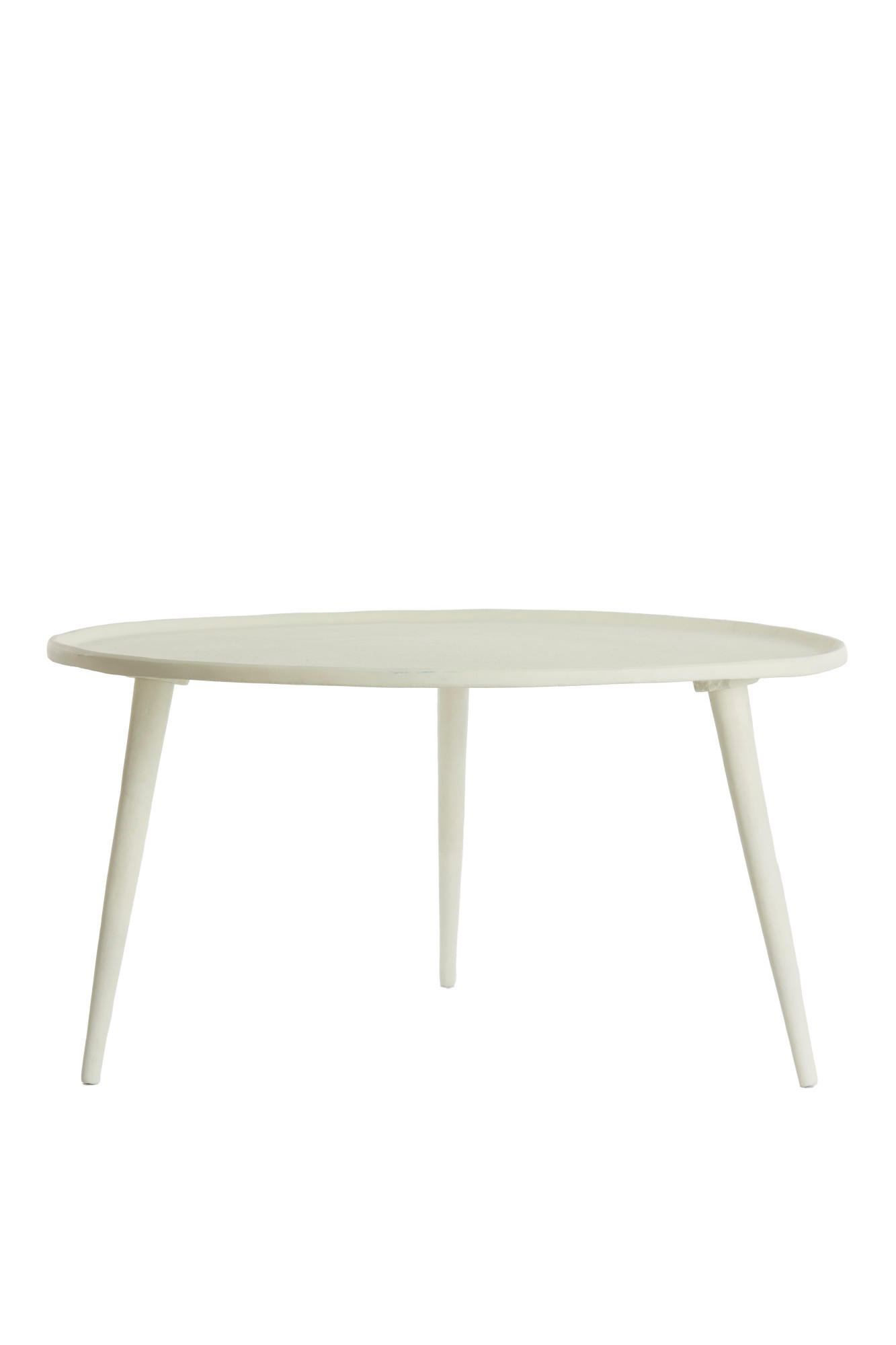 BEISTELLTISCH Babina Weiß Ø67,5/37 cm - Weiß, Metall (67.5/67.5/37cm) - Light & Living