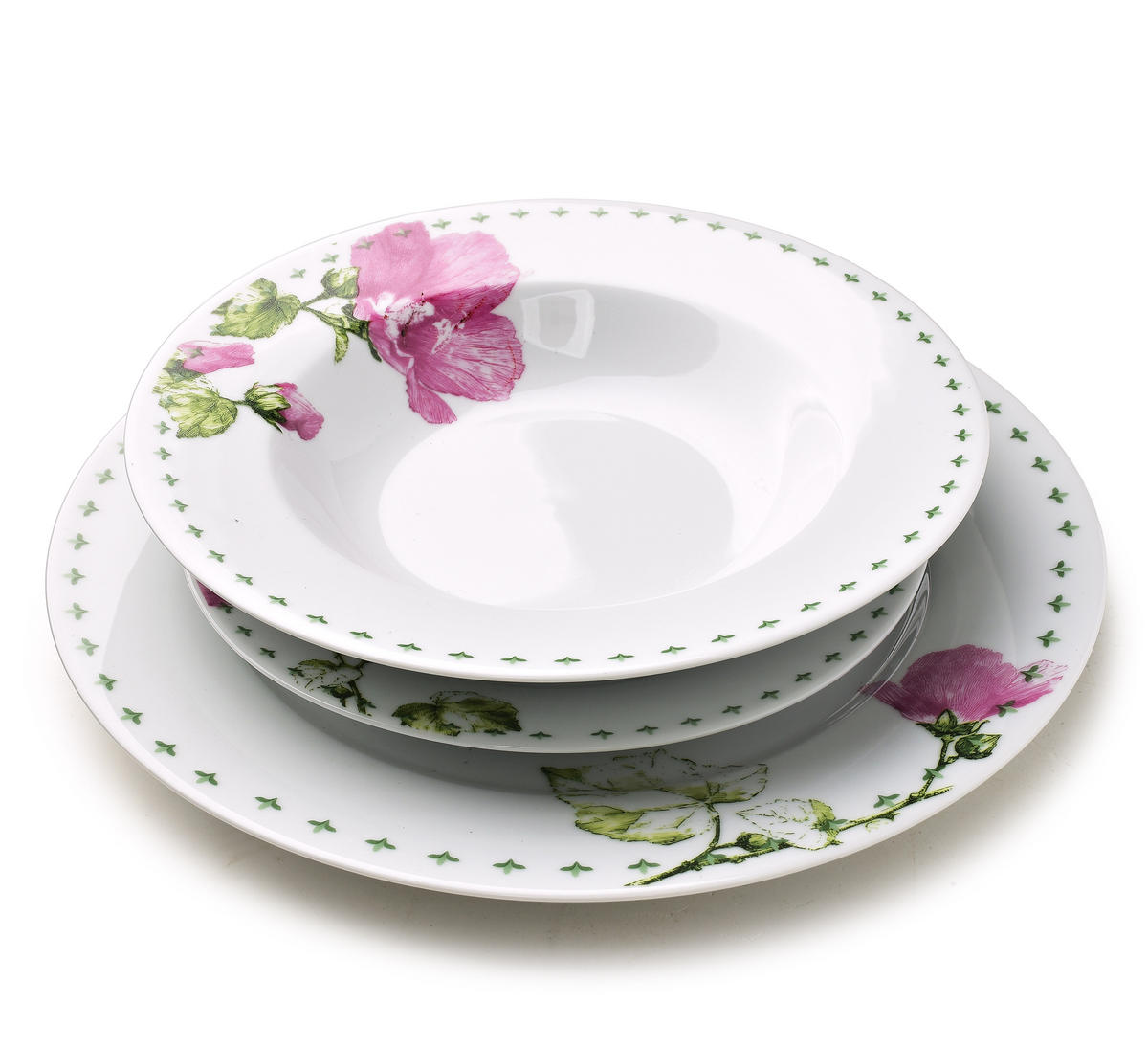 TELLERSET Lea Rosa 27/27/2.5 cm Porzellan - Rosa, Keramik (27/2.5/27cm) - Mondex