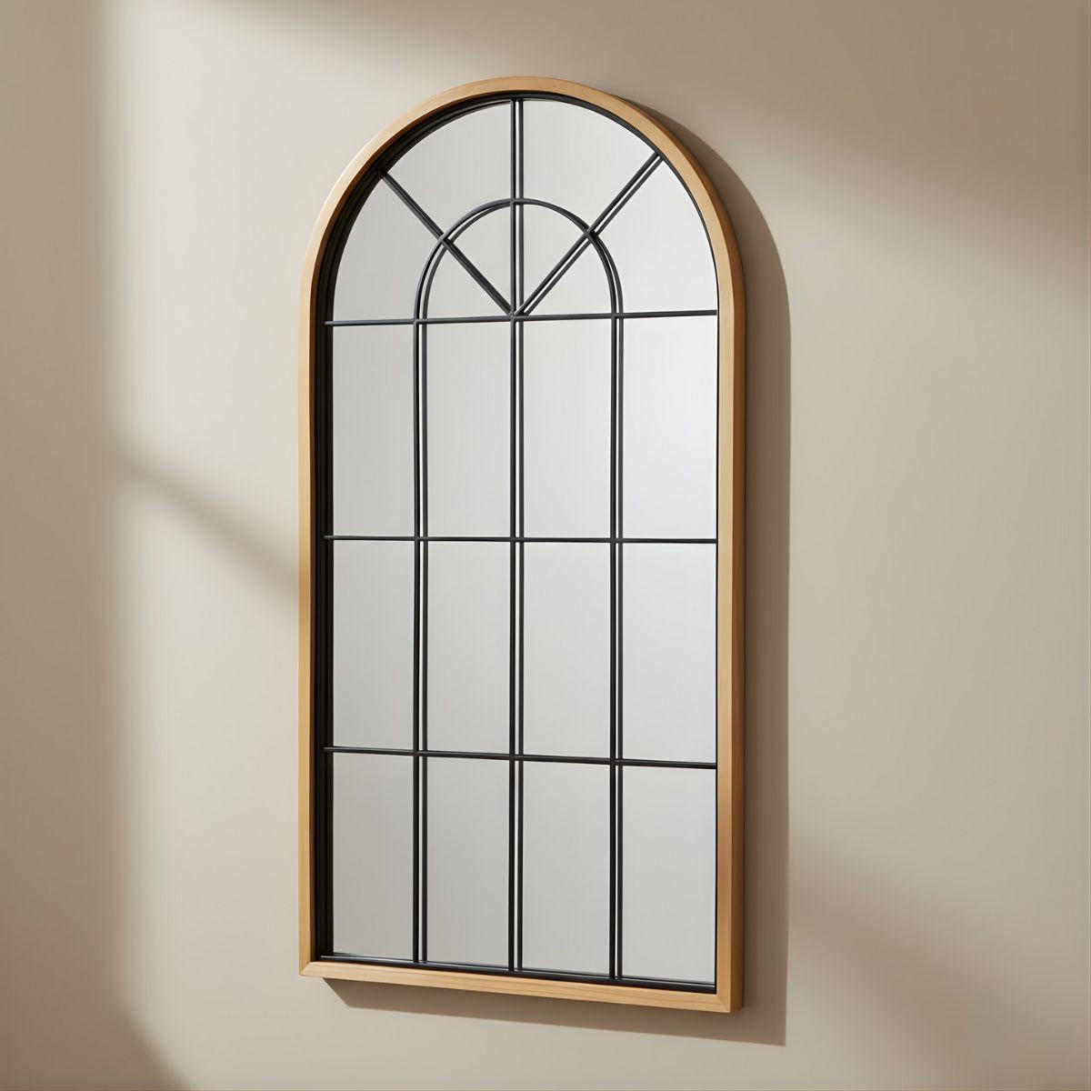 WANDSPIEGEL Arcus 110/56 cm - Braun, Glas (56/110/4cm)