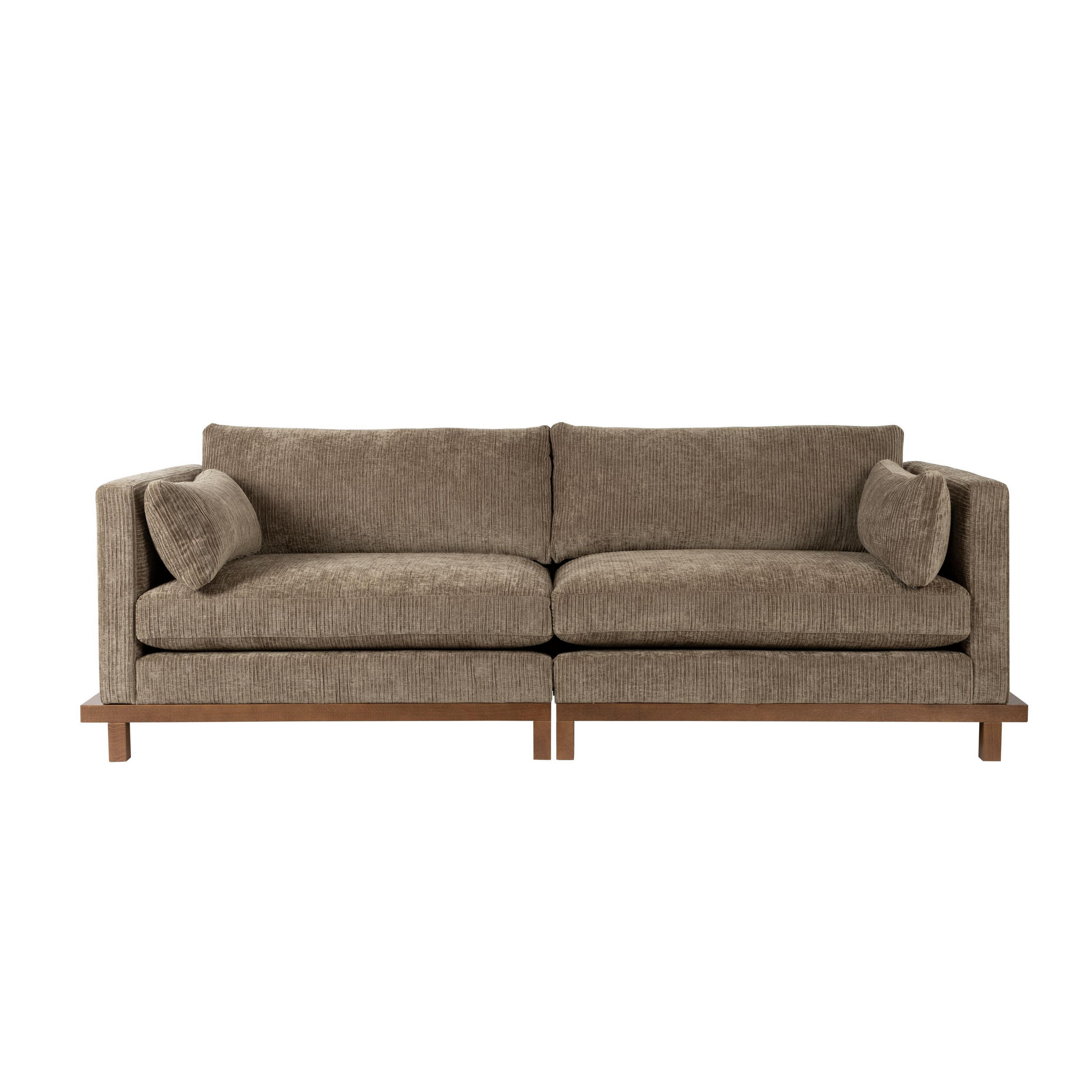 SOFA 3-SITZER Blossom Moss/ Grün - Braun, Textil (230/80/101cm) - Zuiver
