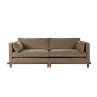 SOFA 3-SITZER Blossom Moss/ Grün - Braun, Textil (230/80/101cm) - Zuiver