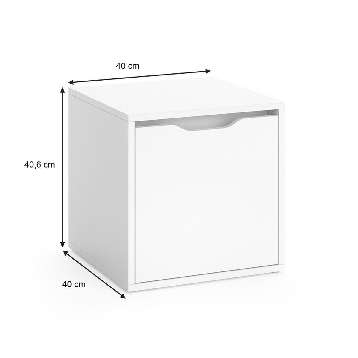 SCHUHBANK Ruben Weiß 40 x 40.6 cm - Weiß, Holzwerkstoff (40/40.6/40cm) - Vicco