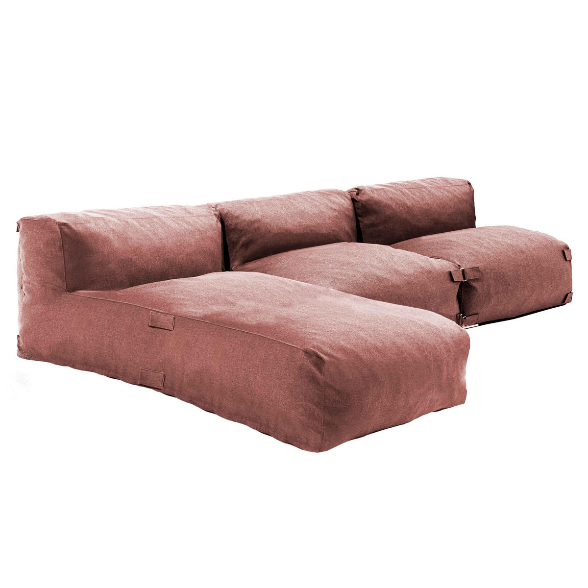 GARTENSOFA mit 3 Sitzplätzen, Terrakotta - Braun, Textil - Oviala