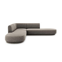 WENDBARES-ECKSOFA Miley aus Chenille-Stoff grau 5 Sitzplätze - Grau, Textil (248/248cm) - Micadoni