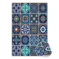 VINYL TEPPICH 60x90 cm Portugiesische Fliesen - Blau, Kunststoff (60/90cm) - TULUP