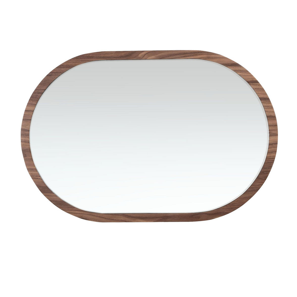 WANDSPIEGEL ovale Halbspitze Walnuss 120/80/3 cm - Walnussfarben, Holzwerkstoff (120/3/80cm) - ANGEL CERDA