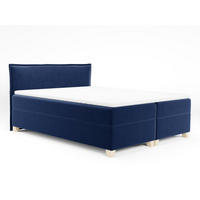 BOXBETT Fren - 180x200 - blau (Kronos 09, Velvet) - Blau/Beige, Holz/Holzwerkstoff (180/200cm) - Sofnet