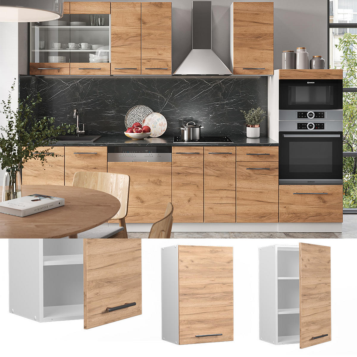 HÄNGESCHRANK Fame-Line Goldkraft Eiche 45 cm - Honigeiche/Eiche Wotan, Holzwerkstoff (45/72/34.1cm) - Vicco