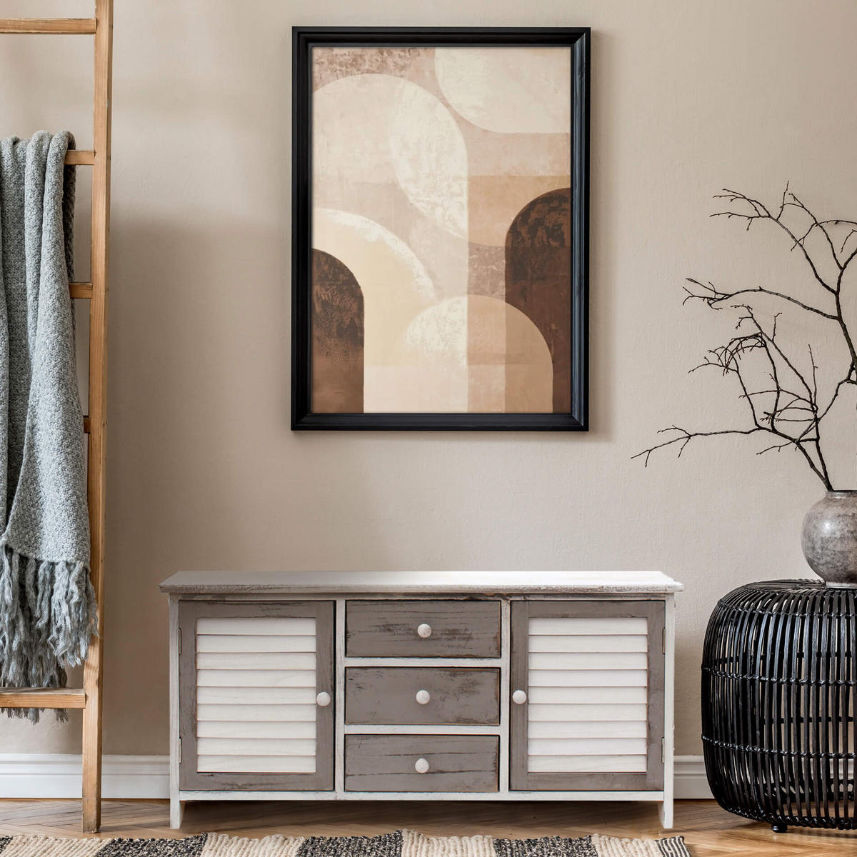 SIDEBOARD Weiß 34/90/44 cm - Weiß, Holz (34/44/90cm) - Mobili Rebecca