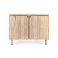 SIDEBOARD Skandinavisches mit 2 Türen, 100 cm, Eichenoptik - SOAN - Beige, Holzwerkstoff/Metall (100/78/40cm) - Sicaan
