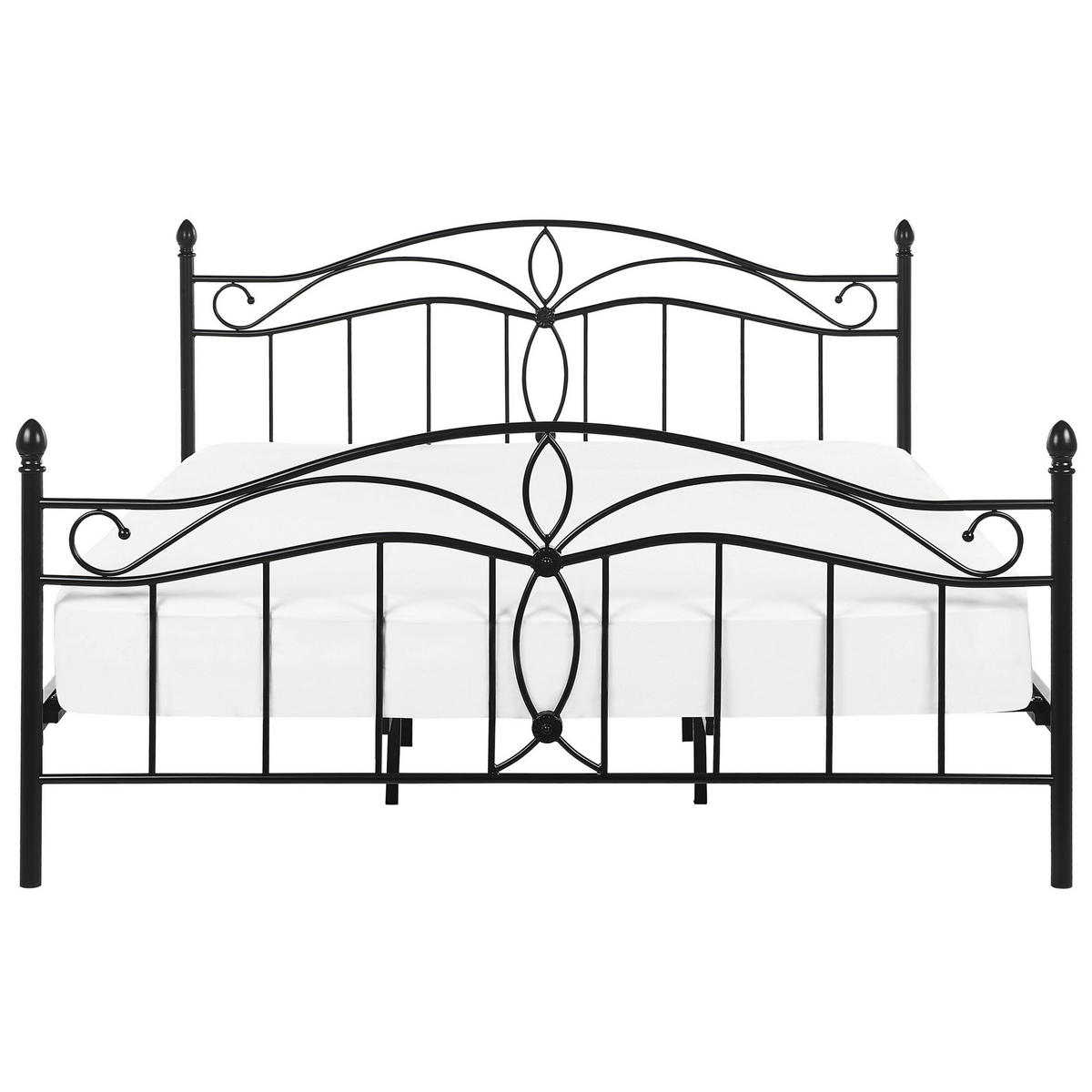 METALLBETT 180/200cm Schwarz Antlia - Schwarz, Metall (180/200cm) - Beliani