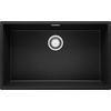 SPÜLBECKEN London Slim, 2-er set Anthrazit 76/47 cm 1 Becken + Ablauf-Set ab 80er Unterschrank - Chromfarben/Anthrazit, Kunststoff (76/20/47cm) - Primagran