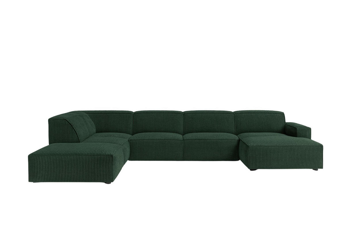 ECKSOFA Cursal V, Stoff Poso, Grün, Links - Grün, Holz (364/262cm) - Kaiser Möbel