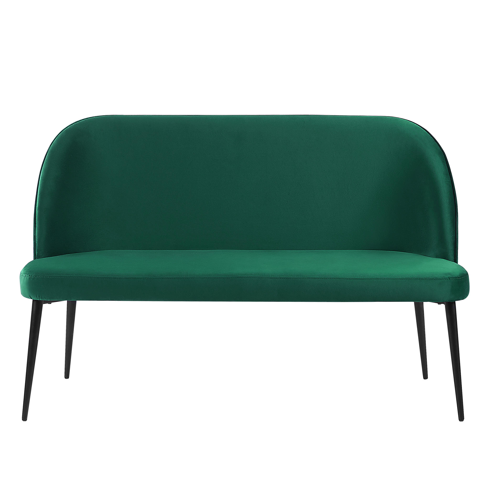 2-SITZER-KÜCHENSOFA Samtstoff Dunkelgrün Osby - Dunkelgrün, Textil (130/85/49cm) - Beliani