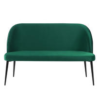 2-SITZER-KÜCHENSOFA Samtstoff Dunkelgrün Osby - Dunkelgrün, Textil (130/85/49cm) - Beliani