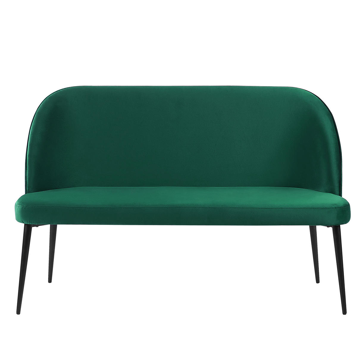 2-SITZER-KÜCHENSOFA Samtstoff Dunkelgrün Osby - Dunkelgrün, Textil (130/85/49cm) - Beliani