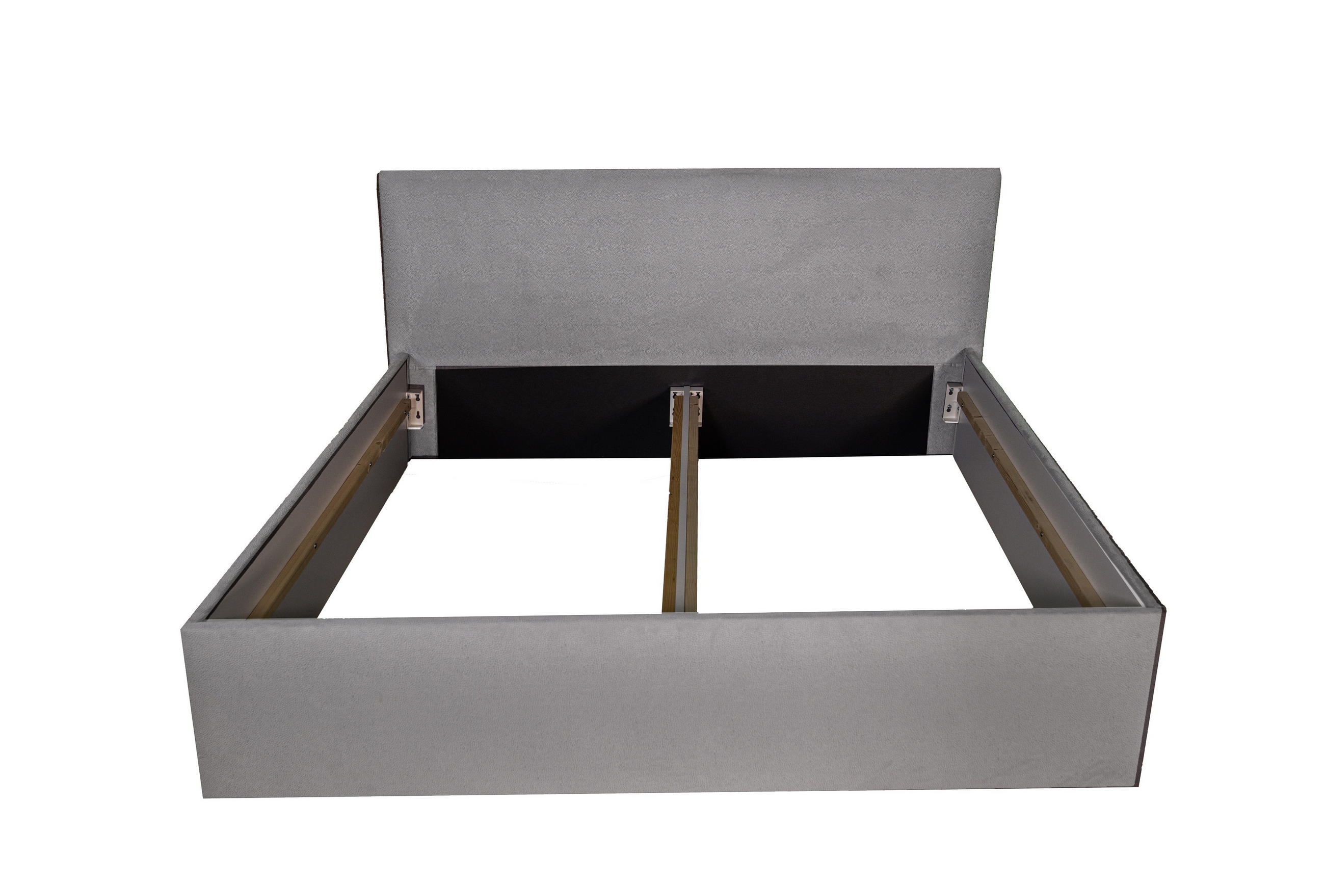 POLSTERBETT bali Grau 180 x 200 x 40 cm Stauraum Ohne Matratze und Lattenrost - Grau, Holz (180/200cm) - Halmon Schlafkomfort Betten 