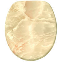 WC-SITZ mit Absenkautomatik Marmor Natur - Braun, Holzwerkstoff (38/6/47cm) - Sanilo