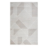 TEPPICH Harmonia geometrisches Design Dreieck Hoch-Tief-Effekt beige 160 x 230 cm - Beige/Creme, Kunststoff/Textil (160/230cm) - oKu-Tex