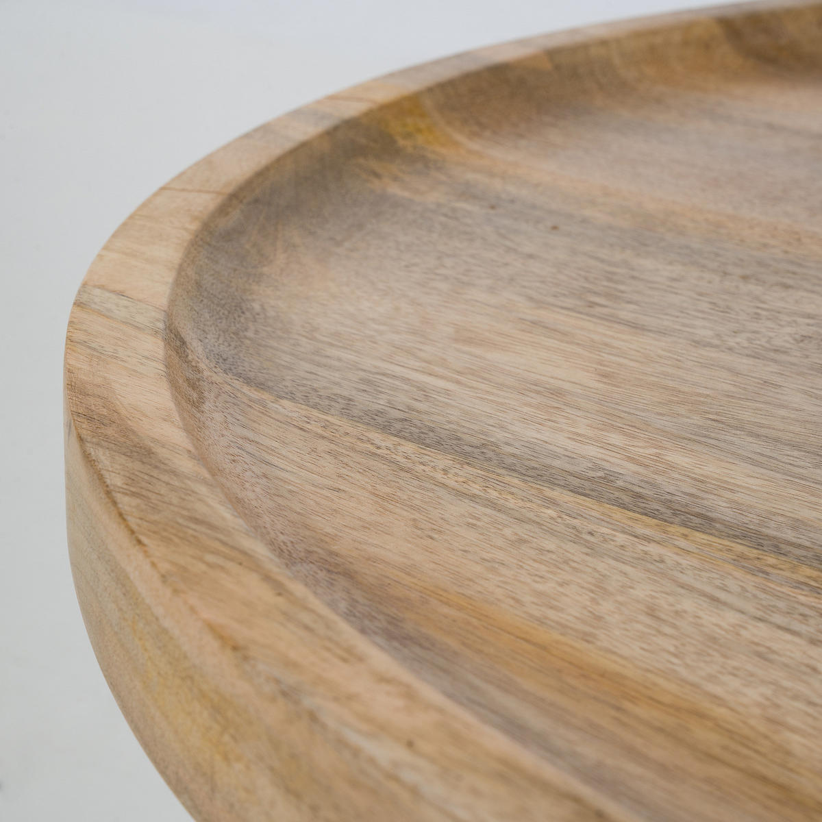 COUCHTISCH - Mango / Schwarz - Schwarz/Naturfarben, Holz (75/75/39cm) - home24