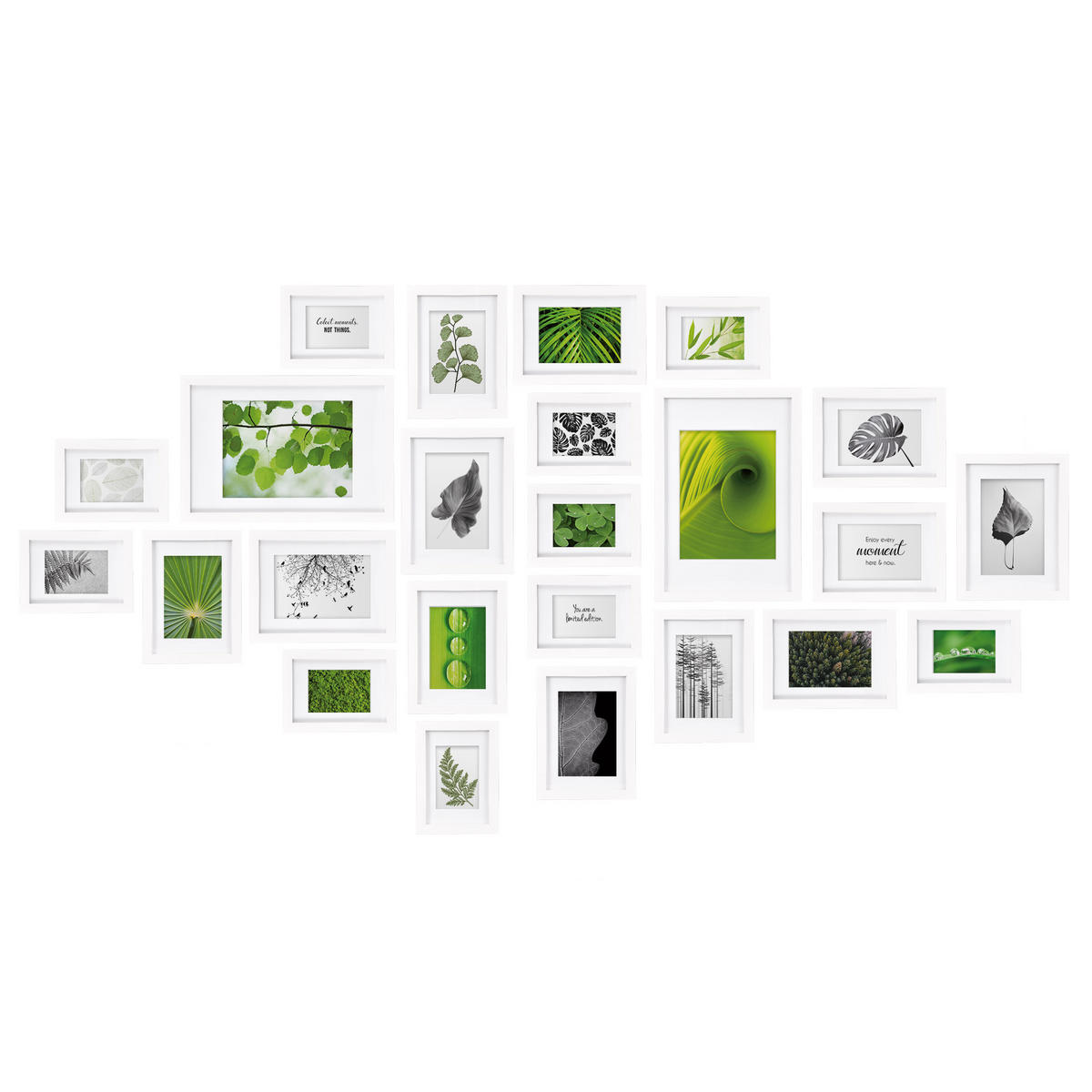 BILDERRAHMEN Nature MDF Weiß (24tlg) - Weiß, Holzwerkstoff (26/27/36cm) - BoMoe