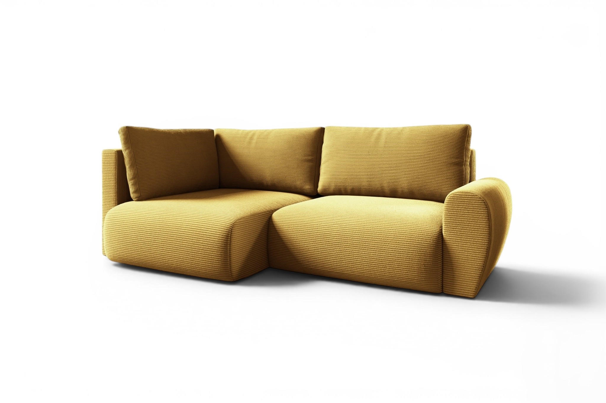 ECKSOFA Galan Mini Mit Schlaffunktion - Gelb, Holzwerkstoff/Textil (241/153cm) - Fun Möbel