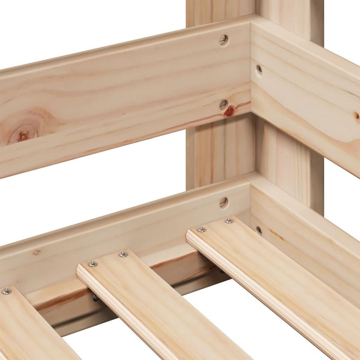 MASSIVHOLZBETT Ohne Matratze 70/140 Cm Kiefernholz - Braun, Holz (70/140cm) - vidaXL
