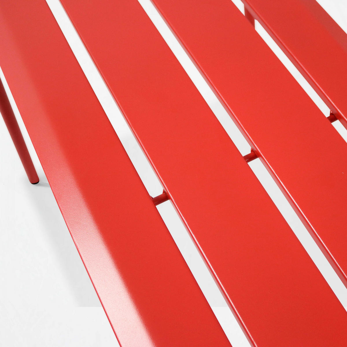 GARTENBANK, Rot - Rot, Metall (52/46/120cm) - Oviala